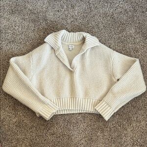 PacSun Cream V-Neck Sweater
